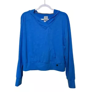 PrAna Eileen Langarm Hoodie Damen M blau Stretch leichte Tasche - Bild 1 von 6