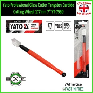 Yato Professional Glass Cutter Tungsten Carbide Cutting Wheel 177mm 7" YT-7560 - Picture 1 of 1