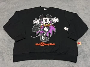 NEW Walt Disney World Sweater Adult XL Black Halloween Mickey Mouse Vampire Mens - Picture 1 of 9