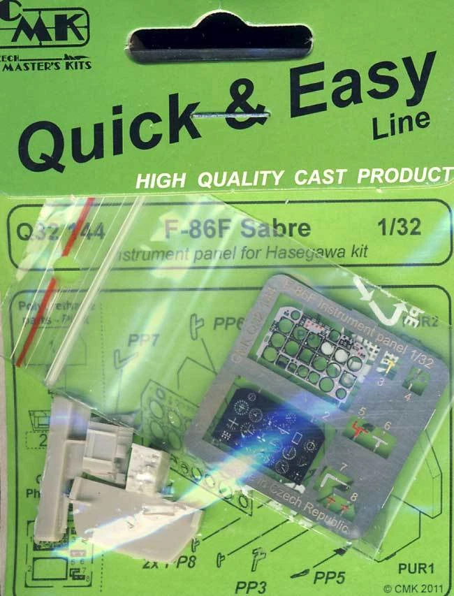 CMK F-86F Sabre Instrument panel Cockpit 1:32 Modell-Bausatz Hasegawa NEU kit - Bild 1 von 1
