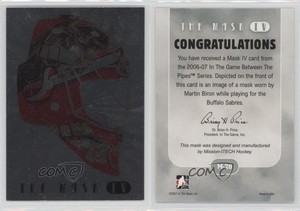 2006-07 ITG Between the Pipes The Mask IV Silver Martin Biron #M-28