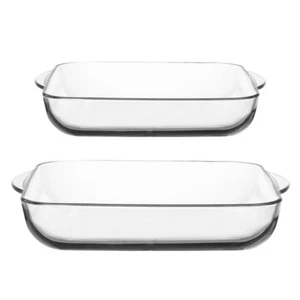Lot de 2 plats carrés 22+28 cm verre - Imagen 1 de 3