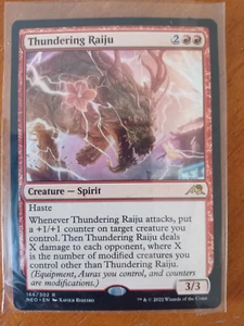 Thundering Raiju Magic The Gathering Red Rare Kamigawa Neon Dynasty 166 - Bild 1 von 2