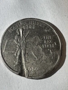 2000 Massachusetts P State Quarter, MULTIPLE ERRORS. - Picture 1 of 3