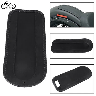 PU Leather Rear Fender Bib Solo Seat For Harley Heritage Softail Super Glide FXR - Image 1 of 4