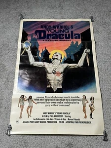 ANDY WARHOL'S YOUNG DRACULA 1974 HORROR MOVIE POSTER ROMAN POLANSKI 27x41 - Picture 1 of 7