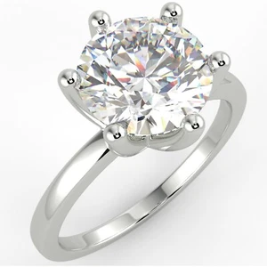 2.03 Ct Round Cut VS1/E Solitaire Diamond Engagement Ring 14K White Gold - Picture 1 of 6