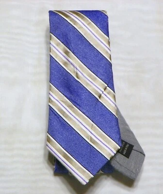 SAMUELSOHN [CUERDAS/AZUL] [CORBATA DELGADA] Corbata Hombre 100% Seda Hecha en Italia Foto 1 de 3