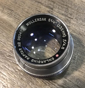 Vintage Wollensak Raptar Enlarging Lens 135mm f4.5 All METAL - Ugly Untested - Picture 1 of 5