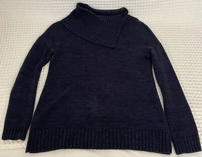 Matty M Womens Size Small Knit Envelope Sweater Navy Blue Long Sleeve Pullover - Image 1 of 4