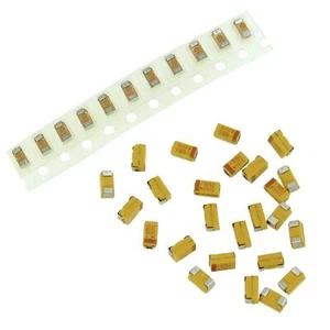 50x Tantal Kondensator SMD A 1µF 20V 125°C 3,2x1,6mm AVX TAJA105M020R 1uF - Picture 1 of 1