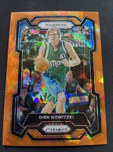 Prizm Dirk Nowitzki Orange Cracked Ice Dallas Mavericks #187 2023-24 - Imagen 1 de 2