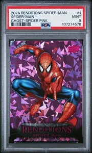 2024 Renditions Spider-Man Ghost Spider Pink /199 PSA 9 Mint Avengers No 10s - Bild 1 von 2