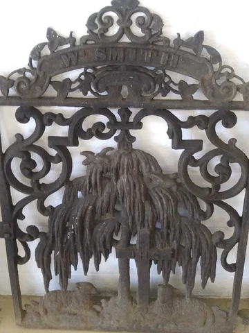 Antique 1890s Lamb & Willow Cast Iron Cemetery System Gates, Rails & Stanchions Cover