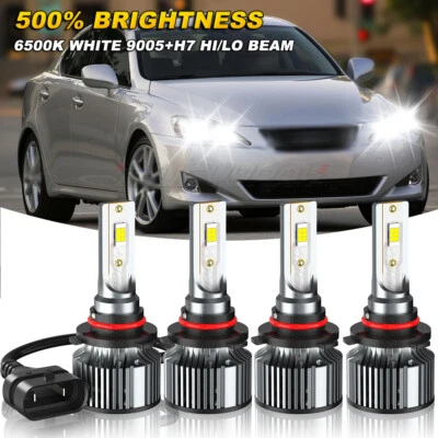 Para Lexus ES300 1997-2003 - 4X 6500K Bombillas LED Delanteras Faro Alto Bajo Kit Foto 1 de 4