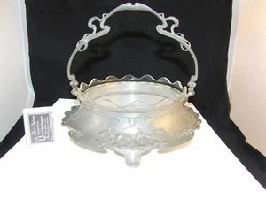 Henkelschale Glaseinsatz Juventa Prima Metal Esslingen Zinn Blumen Jugendstil s2 - Bild 1 von 8