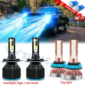 8000K LED Pkg Headlight High/Low Beam Fog Light Bulbs for Toyota Tundra 2014-19 - Picture 1 of 12