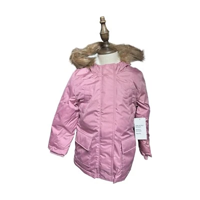 Abrigo de piel sintética rosa azul marino antiguo para niños talla 5T Foto 1 de 4