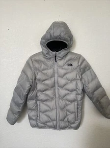The North Face Girls Down 550 Puffer Jacket Size XL (18) Gray - Picture 1 of 16