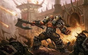 World of Warcraft Belagerung von Orgrimmar Glenn Rane Giclee Posterdruck 16x25 COA - Bild 1 von 3