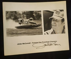 Signiertes Pic Jimbo McConnell Motorboot Champ Vintage Original Sammlerstück - Bild 1 von 3