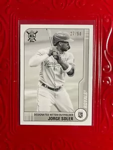 2021 Topps Big League Jorge Soler Black & White Parallel #103 Royals /50 !!! SP - Picture 1 of 2