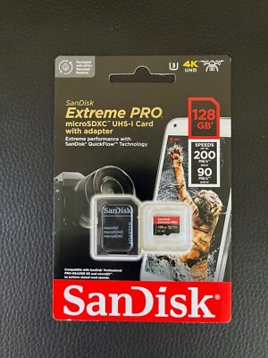 SanDisk Extreme PRO microSDHC 200MB with Adapter 128GB - Image 1 of 2