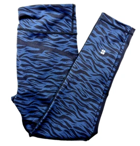 Leggings para mujer Sweaty Betty gravedad cero talla mediana azul/negro estampado de cebra - Imagen 1 de 9