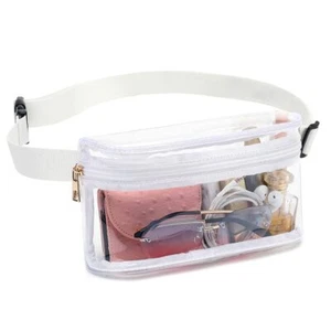 Clear Fanny Pack Stadium Approved Clear Belt Bag for Women Waterproof Clear W... - Picture 1 of 6