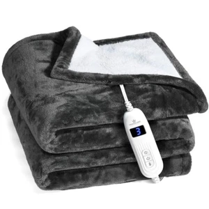 (Medical King)Heated Blanket, Machine Washable Extremely Soft (Gray, 50 x 60inch - Picture 1 of 2