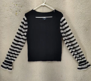 Maeve by Anthropologie Damen Pullover Extra Large Schwarz Viskose Kontrast Pulli - Bild 1 von 18