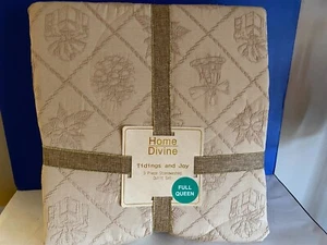 New Queen Blanket Set Home Divine W/2 Shams 86" x 86" Gold  - Picture 1 of 12