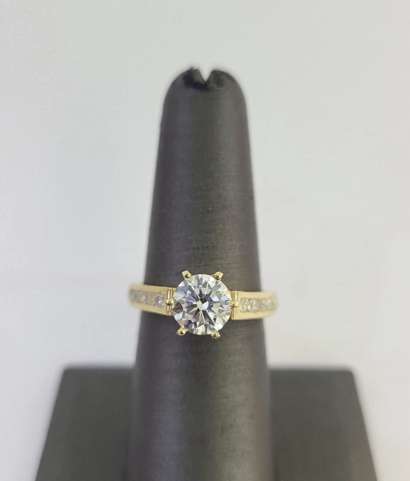 Real 10k Yellow Gold Ring Wedding Engagement Casual 10Kt Genuine - Image 1 of 4