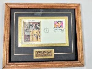 Gerahmte 1993 Ersttagsausgabe Elvis Rock and Roll Rhythm and Blues Postkarte! - Bild 1 von 6