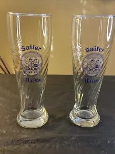 Juego de 2 vasos de cerveza alemana Sailer Weisse Pilsner 9 pulgadas de alto Rastal - Imagen 1 de 12