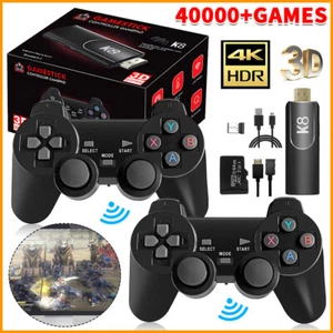 4K HDMI TV 40000+ Video Game Stick Retro Gaming Console w/ 2 Wireless Controller - Picture 1 of 13