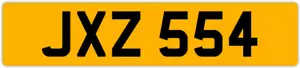 JXZ 554 J 3x3 DATELESS PRIVATE NUMBER PLATE JON JOE JAK JAC JACK JAMES JEFF JAY - Picture 1 of 1