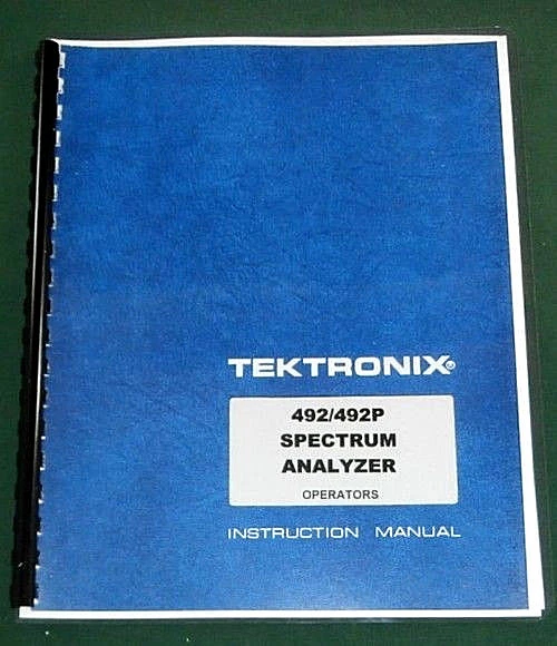 Tektronix 492 / 492P Operators Manual: Comb Bound & Protective Plastic Covers - Image 1 of 1