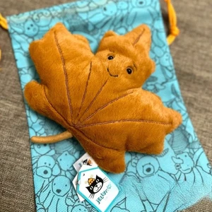 Jelly Cat Woodland Maple Leaf - Seltener Plüsch neu mit Tags + Staubbeutel - Bild 1 von 9
