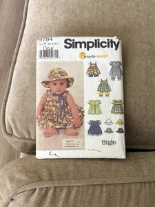 2001 Simplicity Sewing Pattern 9784 Babies Dress Pinafore Panties Pantloons - Picture 1 of 2
