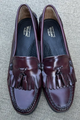 GH Bass & Co Weejuns Tassel Penny Loafers Shoes Women's Size 5M Wine - Image 1 of 4