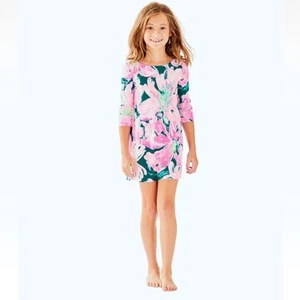Lilly Pulitzer Mini SOPHIE Dress Tidal Wave Pans Garden UPF 50+ Size Small 4/5 - Picture 1 of 11
