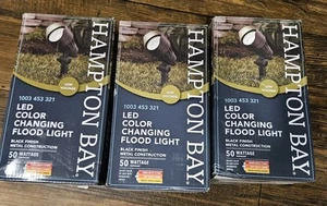 LOT Hampton Bay LED Color Changing Flood Light Adjustable White Light 1003453321 - Picture 1 of 3