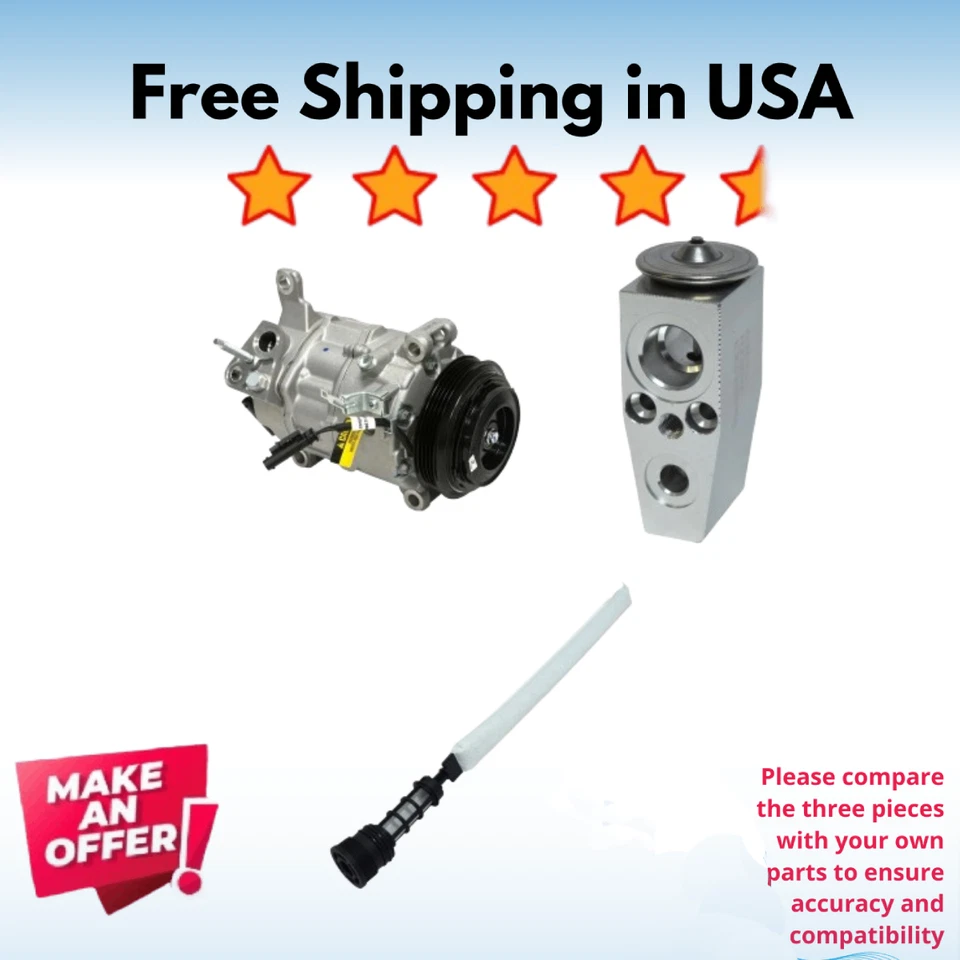 Kit Compressor A/C Fit GMC Sierra 3500 HD 2017-2019, Sierra 2500 HD 17-19 - Image 1 of 1