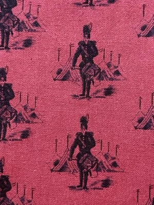 VINTAGE LAURENE SINEMA PATRIOTIC LEGACIES DRUMMER Cotton Fabric 44” By The Yard - Image 1 of 4