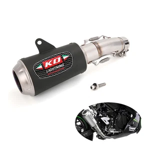 For Kawasaki Ninja 400 Ninja 500 Z400 Z500 Exhaust Tips Mid Pipe Slip On Muffler - Picture 1 of 9