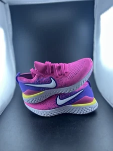 Size 5 - Nike Epic React Flyknit 2 Laser Fuchsia Pulse Womens brand new - Picture 1 of 6