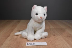 Ty Buddy Flip White Cat Beanbag Plush with Blue Eyes and Pink Bow (310-3775-1) - Picture 1 of 5
