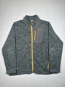 Eddie Bauer Ascent Fleecejacke Herren Gr. 2XL grau Full Zip Mock Sweater Taschen - Bild 1 von 12