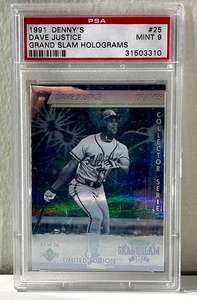 1991 Upper Deck Denny's Grand Slam Holograms Dave Justice #25-(bin7310M) - Picture 1 of 2